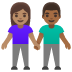 woman and man holding hands, medium skin tone, medium-dark skin tone